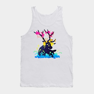 Pansexual Pride Flag Galaxy Deer Tank Top